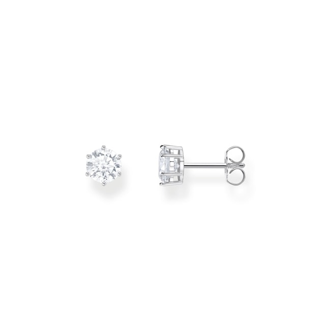 Thomas Sabo Sparkling White Silver ear studs with white zirconia in brilliant cut - H2301-051-14