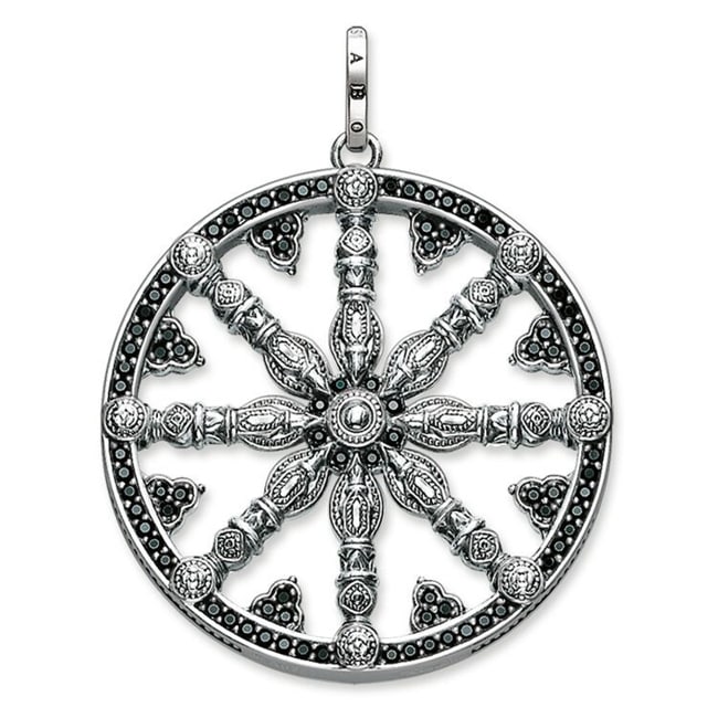 Thomas Sabo Sterling Silver pendentif Karma Wheel avec pavé - PE668-051-11