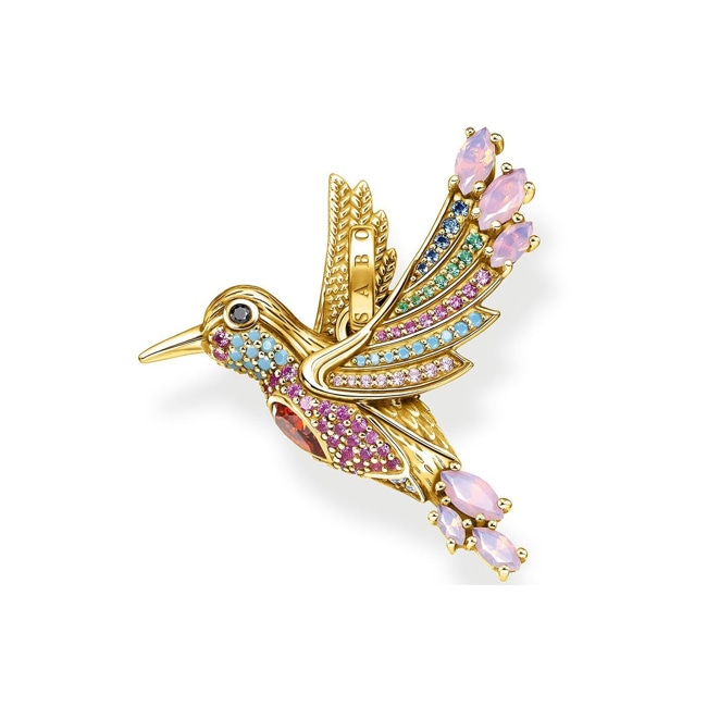 Thomas Sabo Sterling Silver Glam & Soul Anhänger bunter Kolibri gold - PE905-488-7