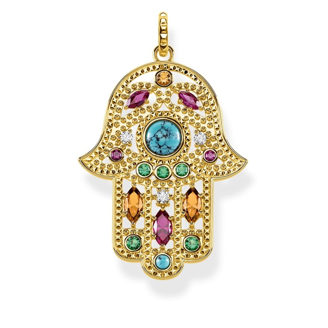 Thomas Sabo sterling silver glam & soul pendant Fatimas hand - PE822-961-7