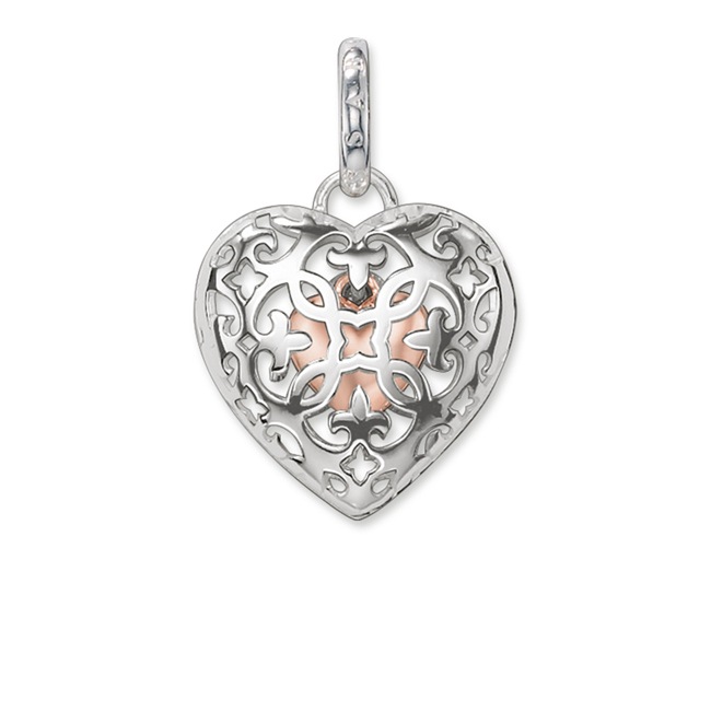 Thomas Sabo sterling silver glam & soul pendant heart Medaillon - PE704-415-12