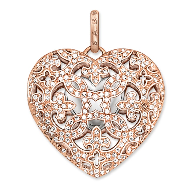 Thomas Sabo Herz Medaillon, 925er Silber, vergoldet. (Neu (gemäss