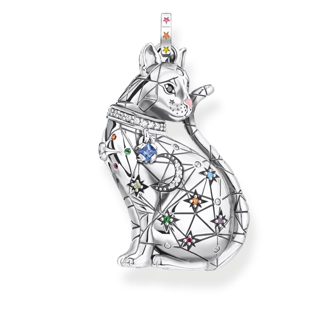 Thomas Sabo Sterling Silver Glam & Soul Pendentif Chat avec Constellation - PE883-340-7