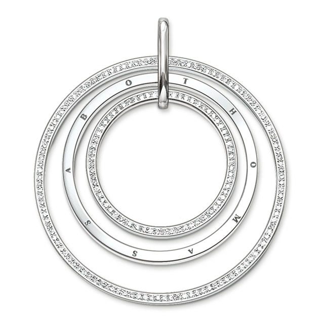 Thomas Sabo sterling silver glam & soul pendant Circle Pavé - PE657-051-14