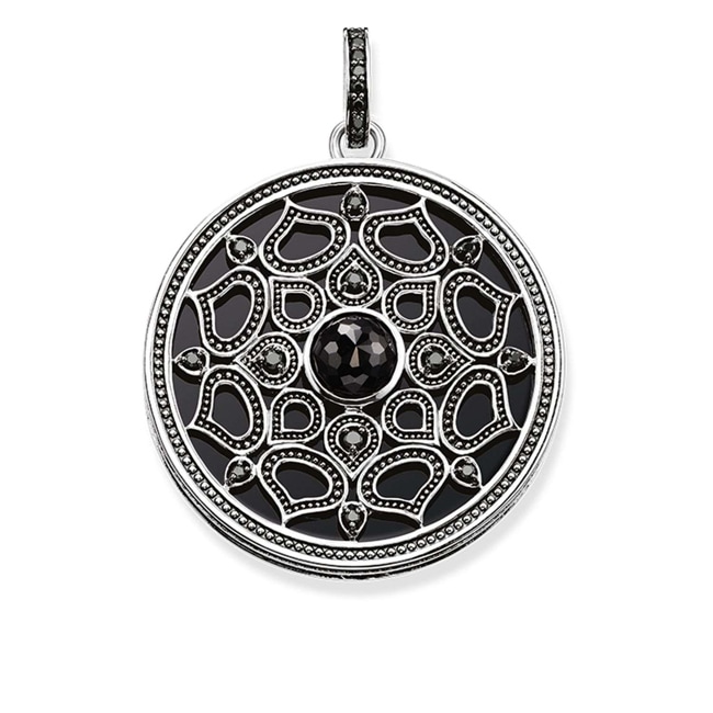 Thomas Sabo Sterling Silver Glam & Soul Pendentif Lotus Black - PE734-641-11