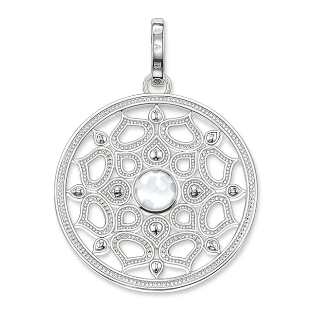Thomas Sabo sterling silver glam & soul pendant white lotos - PE690-692-14