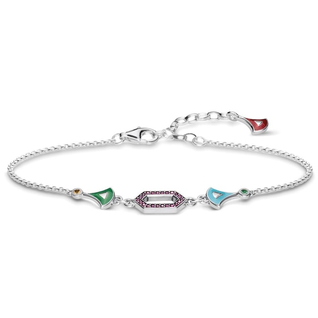 Thomas Sabo sterling silver glam & soul bracelet Asian ornaments - A1735-341-7-L19