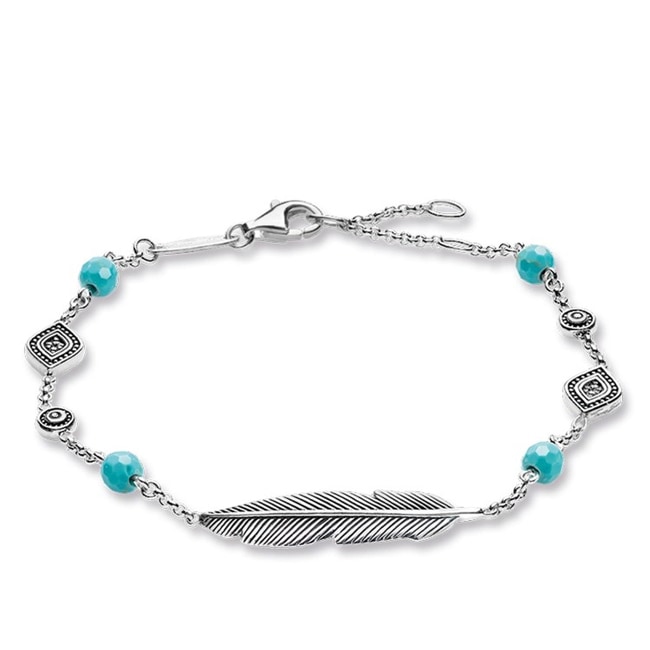 Thomas Sabo Sterling Silver Glam & Soul Bracelet Plume Ethnique - A1477-646-17-L19,5v