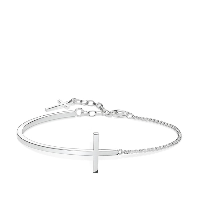 Thomas Sabo Sterling Silver Glam & Soul Armband Kreuz - A1656-001-12-L19v