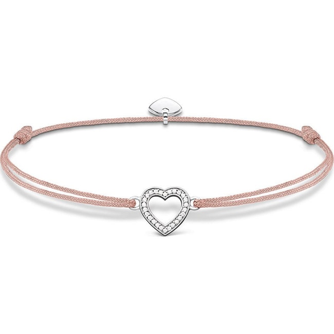 Thomas Sabo sterling silver glam & soul bracelet little secret heart - LS029-401-19-L20v