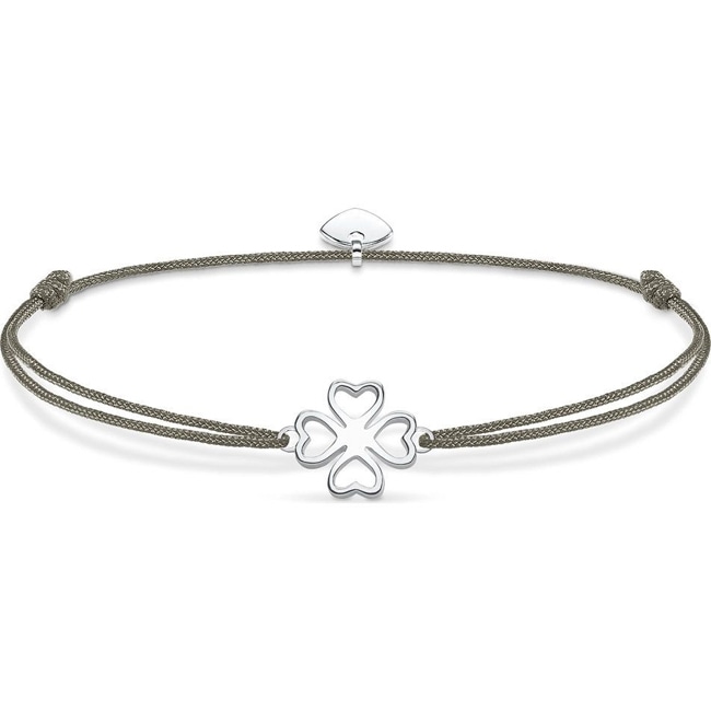 Thomas Sabo Sterling Silver Glam & Soul Armband Little Secret Kleeblatt - LS017-173-5-L20v