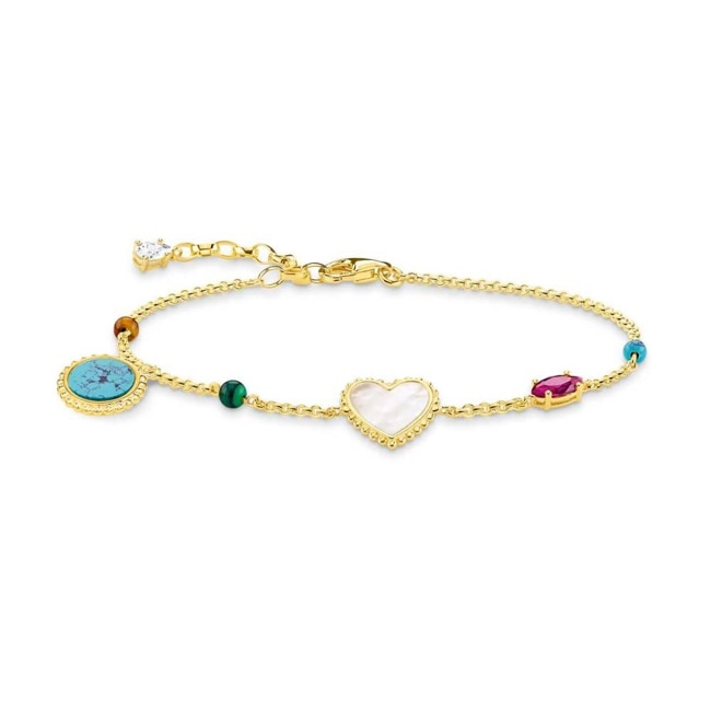 Thomas Sabo sterling silver glam & soul bracelet Riviera Colours - A1764-490-7-L19v