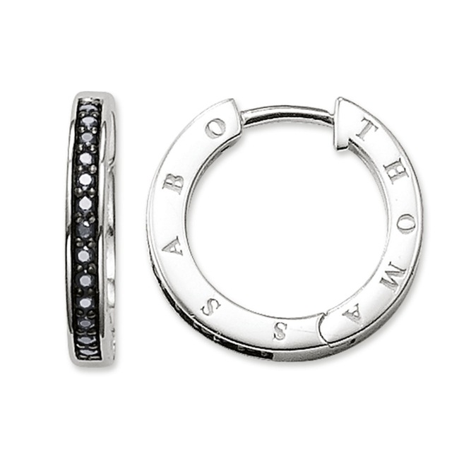 Thomas Sabo Sterling Silver Glam & Soul Creolen Schwarz - CR569-051-11