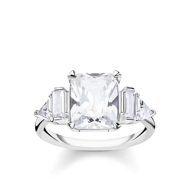 Thomas Sabo Sterling Silver Glam & Soul Damenring Weisse Steine - TR2262-051-14