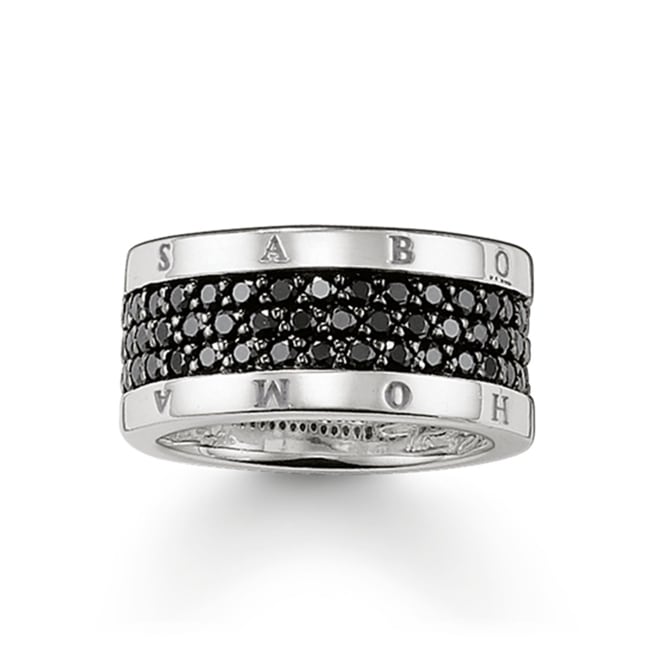 Thomas Sabo Sterling Silver Glam & Soul Eternityring Classic Schwarz - TR1710-051-11