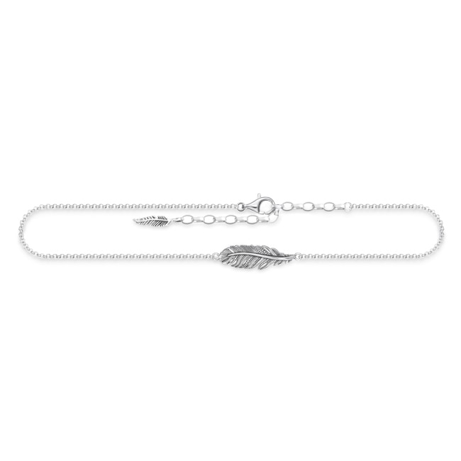 Thomas Sabo Sterling Silver Glam & Soul Fusskette Feder - AK0013-637-21-L27v