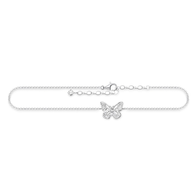 Thomas Sabo Sterling Silver Glam & Soul Chaîne de Cheville Papillon - AK0011-051-14-L27v