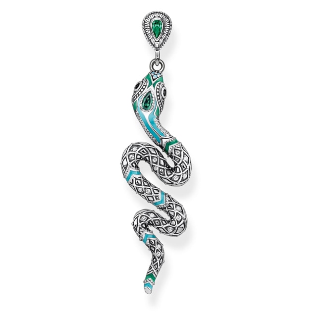 Thomas Sabo sterling silver glam & soul earring snake - H1994-845-17