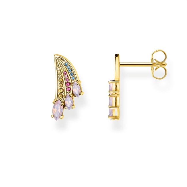 Thomas Sabo Sterling Silver Glam & Soul Boucles d'Oreilles Aile de Colibri Multicolore Or Thomas Sabo Sterling Silver Glam & Soul Boucles d'Oreilles Aile de Colibri Multicolore Or - H2101-973-7