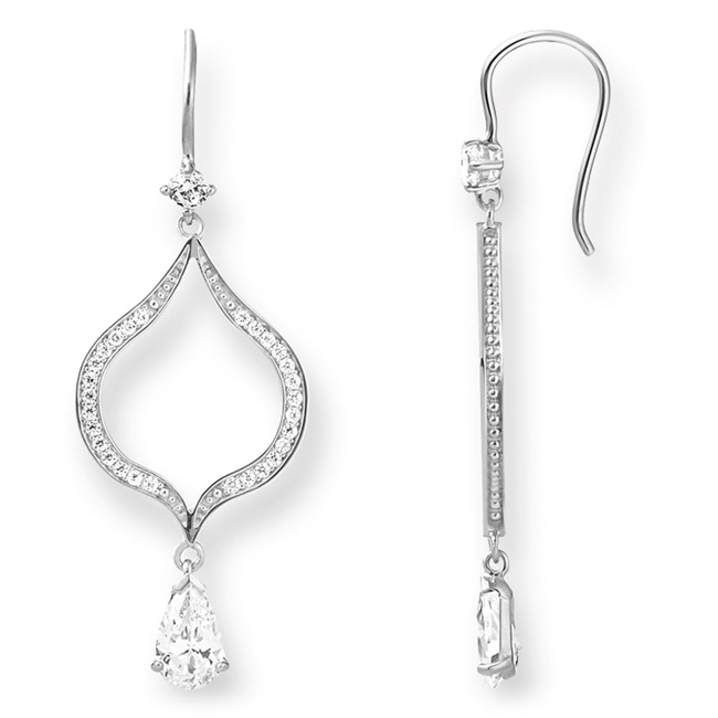 Thomas Sabo sterling silver glam & soul earring lotus - H1841-051-14