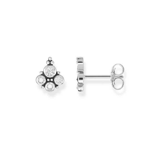 Thomas Sabo sterling silver glam & soul stud earrings royalty white Thomas Sabo sterling silver glam & soul stud earrings royalty white - H2024-643-14