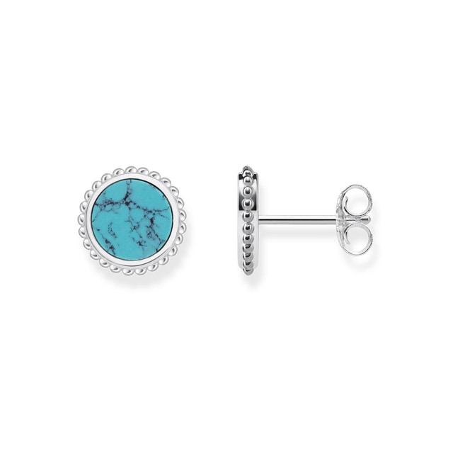 Thomas Sabo Sterling Silver Glam & Soul Clous d'oreilles Turquoise - H2006-404-17