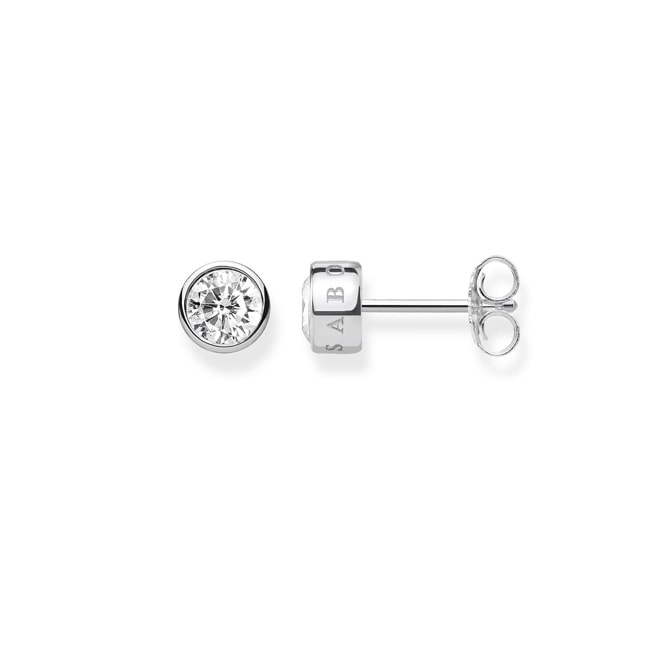 Thomas Sabo sterling silver glam & soul stud earrings white stone - H1963-051-14
