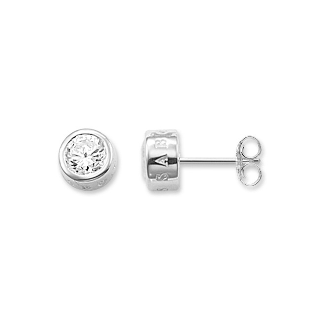 Thomas Sabo Sterling Silver Glam & Soul Ohrstecker Weisser Stein Gross - H1670-051-14