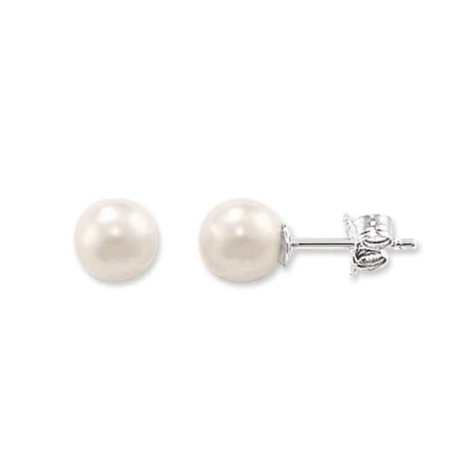 Thomas Sabo sterling silver glam & soul Pearl stud earrings small - H1430-028-14