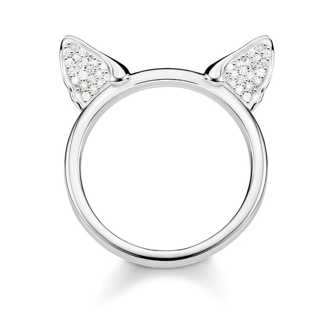 Thomas Sabo sterling silver glam & soul Ring cat’s ears silver - TR2259-051-14