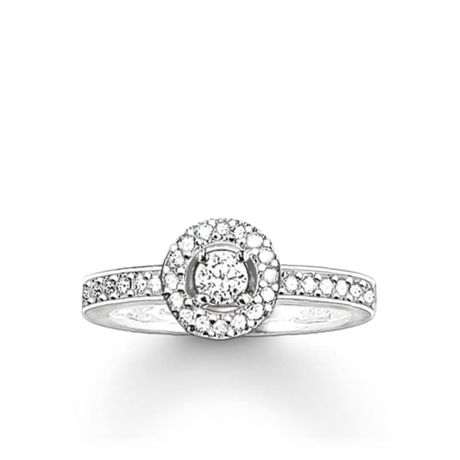 Thomas Sabo Sterling Silver Glam & Soul Solitärring Light of Luna - TR1975-051-14