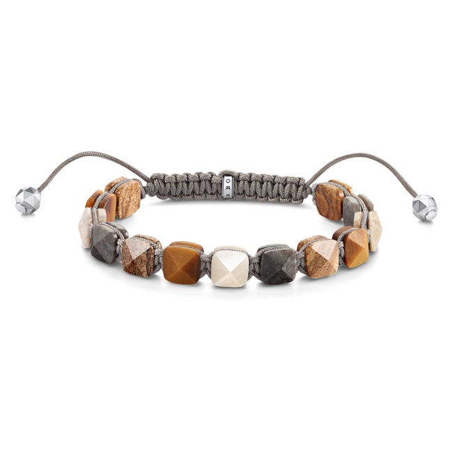 Thomas Sabo Sterling Silver Glam & Soul Bracelet Aspect Riveté Marron - A1769-483-2-L26V