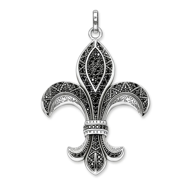 Thomas Sabo Sterling Silver Rebel at Heart Anhänger Bourbonische Lilie Gross - PE580-051-11