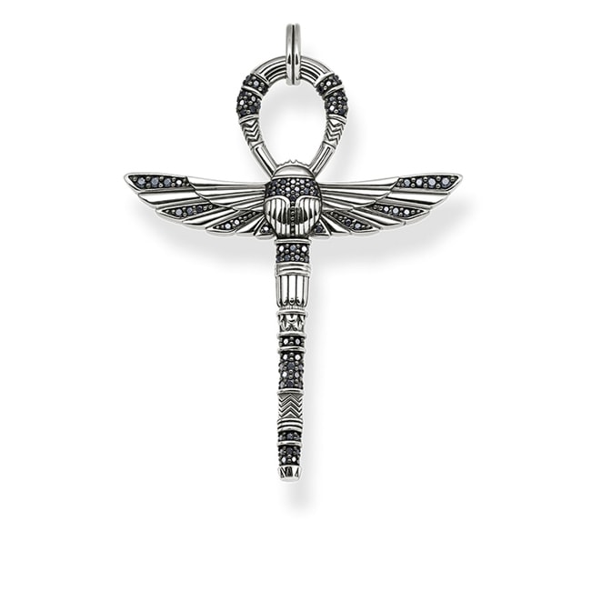 Thomas Sabo Sterling Silver Rebel at Heart Anhänger Lebenskreuz Ankh mit Skarabäus - PE741-643-11
