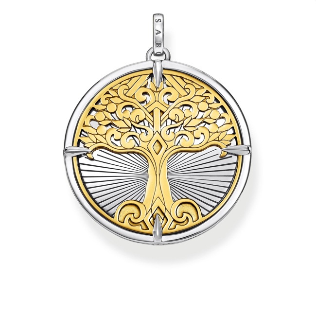 Thomas Sabo Sterling Silver Rebel at Heart Pendentif Tree of Love Or - PE885-966-39
