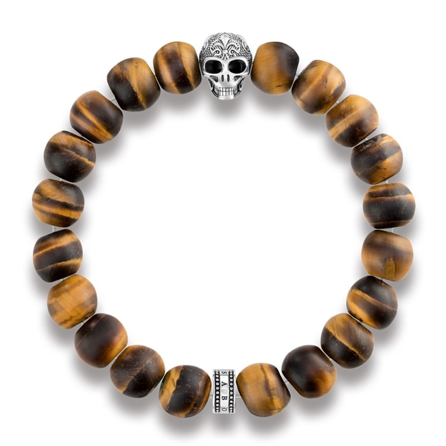 Thomas Sabo Sterling Silver Rebel at Heart Armband Power Bracelet Totenkopf mit Lilie Thomas Sabo Sterling Silver Rebel at Heart Armband Power Bracelet Totenkopf mit Lilie - A1701-826-2