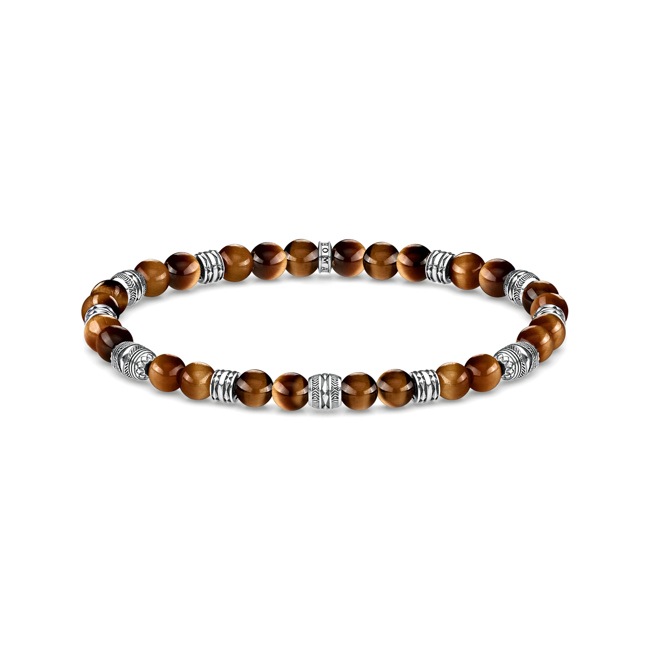 Thomas Sabo sterling silver rebel at heart bracelet Talisman tiger‘s eye - A1923-826-2