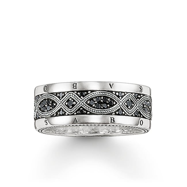 Thomas Sabo sterling silver rebel at heart band ring love Knot - TR2006-051-11