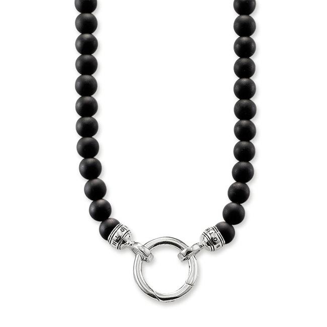 Thomas Sabo Sterling Silver Rebel at Heart Kette Obsidian - KE1102-023-11