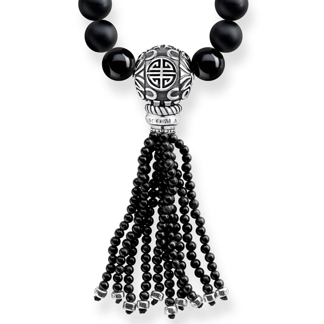 Thomas Sabo Sterling Silver Glam & Soul Kette Power Necklace schwarz - KE1677-704-11-L90