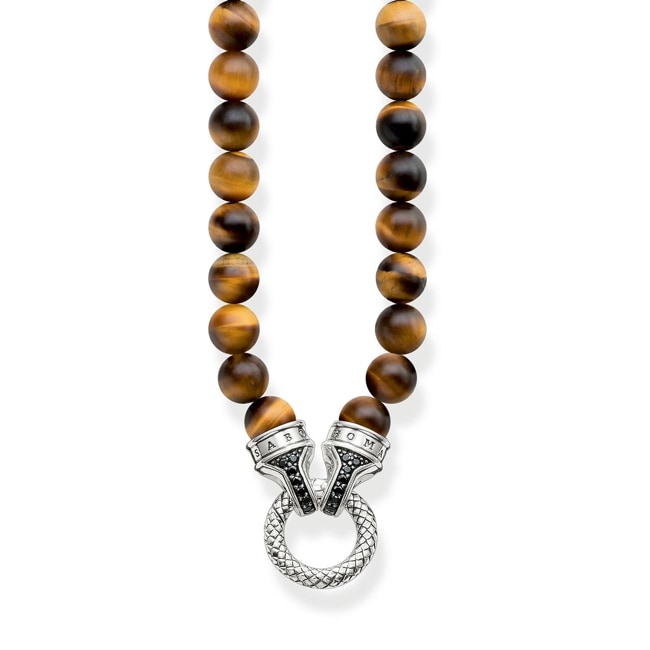 Thomas Sabo sterling silver rebel at heart chain tiger‘s eye - KE1801-950-2-L70