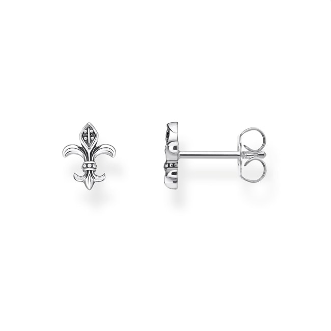 Thomas Sabo Sterling Silver Rebel at Heart Clous d'oreilles Fleur de Lys - H2113-643-11