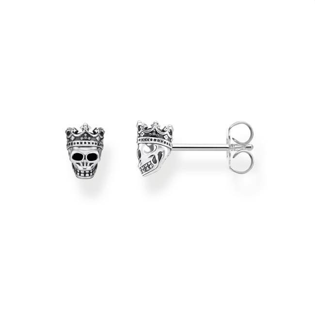 Thomas Sabo sterling silver at Ear studs skull king - H2111-643-11