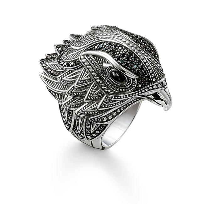 Thomas Sabo Sterling Silver Rebel at Heart Ring Falke Thomas Sabo Sterling Silver Rebel at Heart Ring Falke - TR2066-641-11