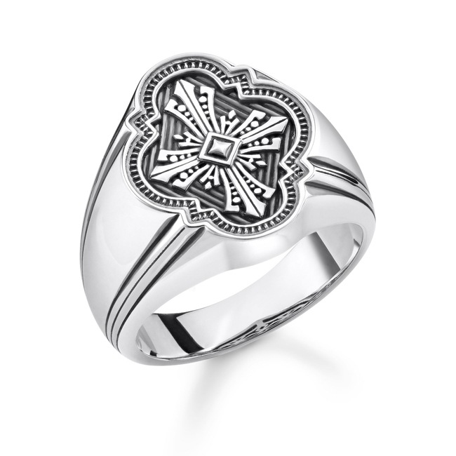 Thomas Sabo Sterling Silver Rebel at Heart Ring Kreuz Thomas Sabo Sterling Silver Rebel at Heart Ring Kreuz - TR2244-637-21
