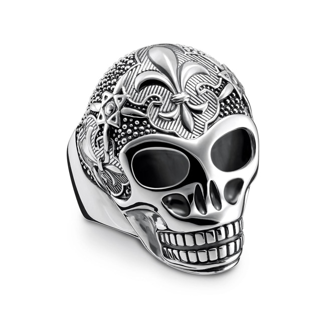 Thomas Sabo sterling silver rebel at heart Ring lily skull - TR2155-637-21
