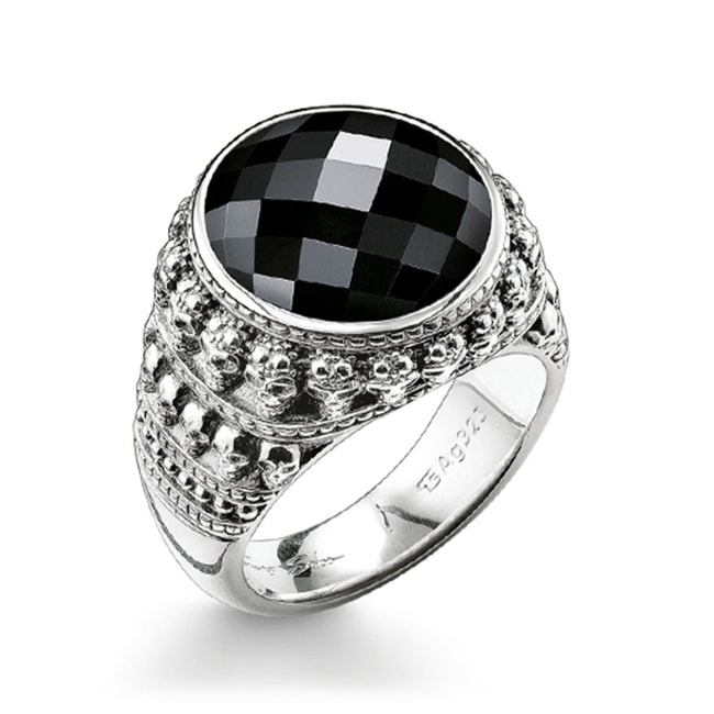 Thomas Sabo Sterling Silver Rebel at Heart Ring Totenkopf - TR2005-024-11