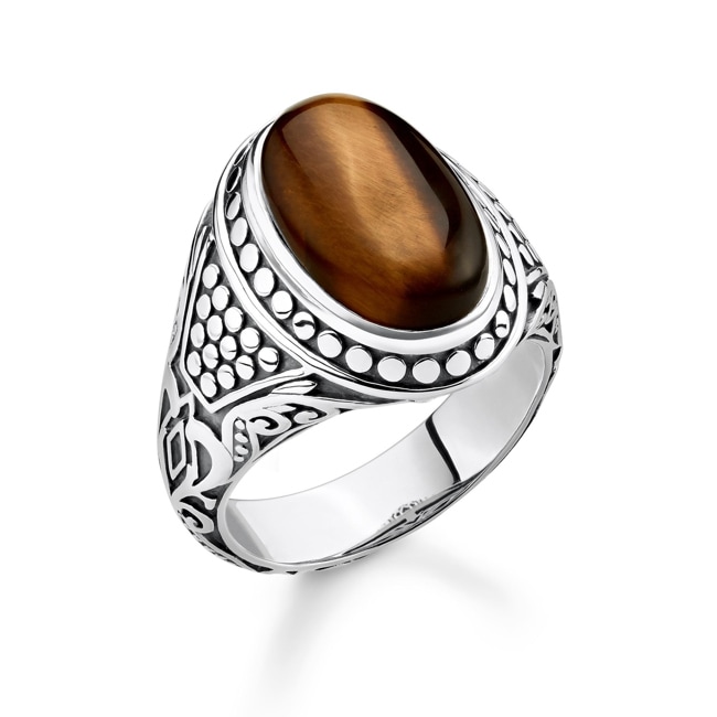 Thomas Sabo sterling silver rebel at heart Ring brown - TR2241-826-2