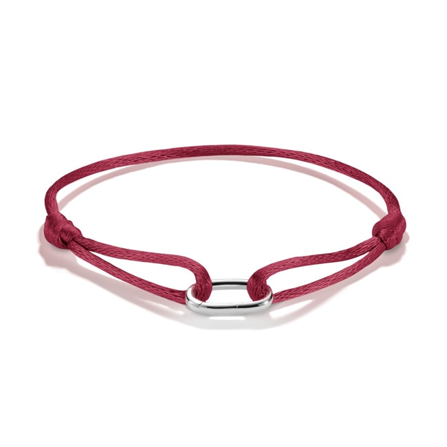 Thomas Sabo Bracelet textile rouge Connect Argent - C1210-001-50-L24V