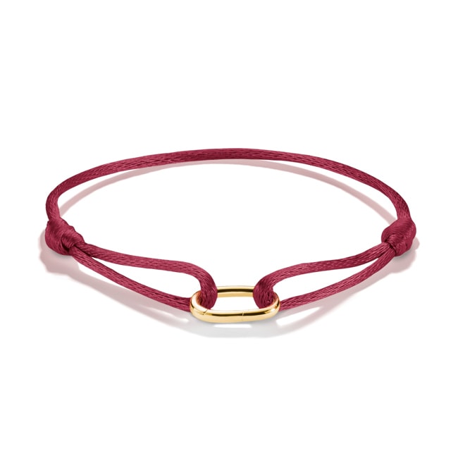 Thomas Sabo Bracelet textile rouge Connect Plaqué or - C1210-413-50-L24V